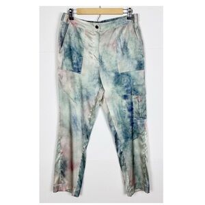 Go by Go silk Pants Watercolor Cargo Pocket Size Medium
